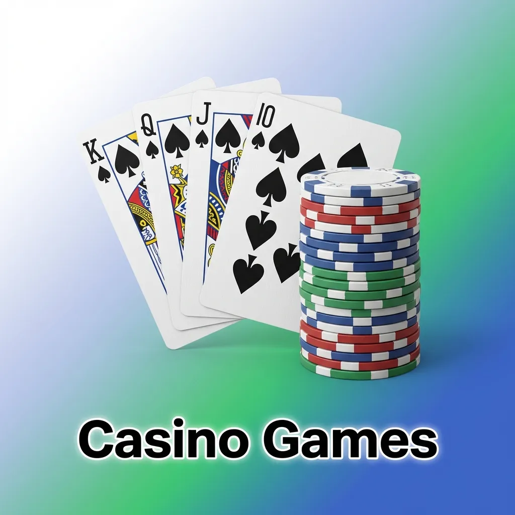 Casino game selection showing slots, table games, and live dealer options from top gaming providers