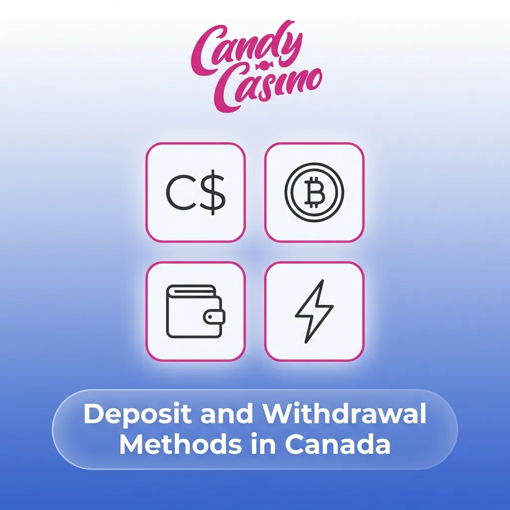 Canadian payment options including Visa, Mastercard, Interac, Skrill, cryptocurrency, and mobile wallets for deposits and withdrawals