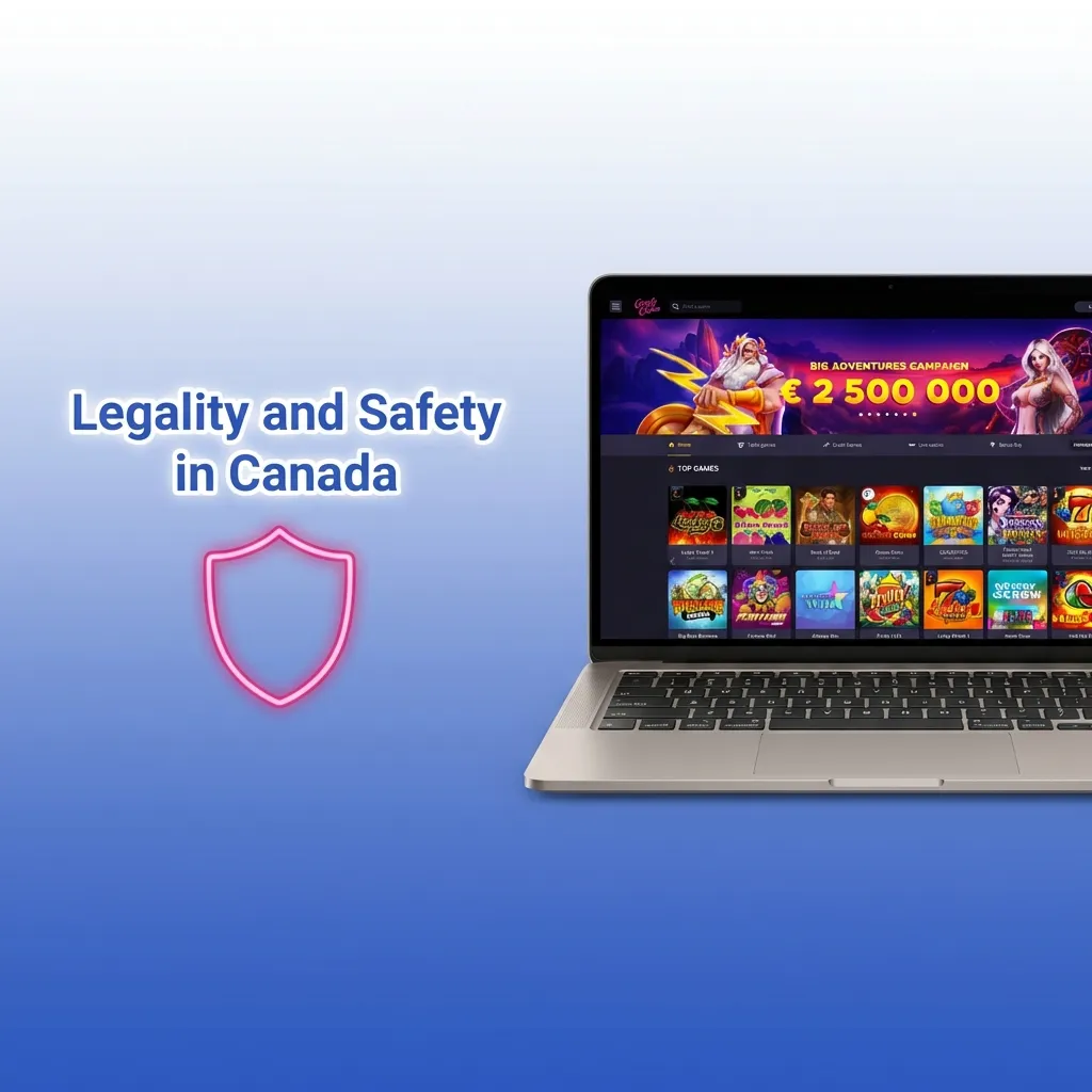 Canadian players using Curaçao-licensed online casino platform with SSL security and responsible gaming features
