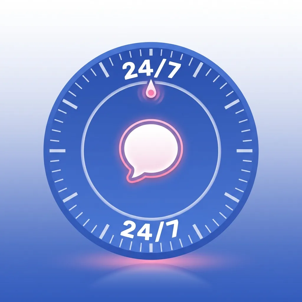 Live chat support icon with speech bubble, offering real-time customer assistance under two minutes