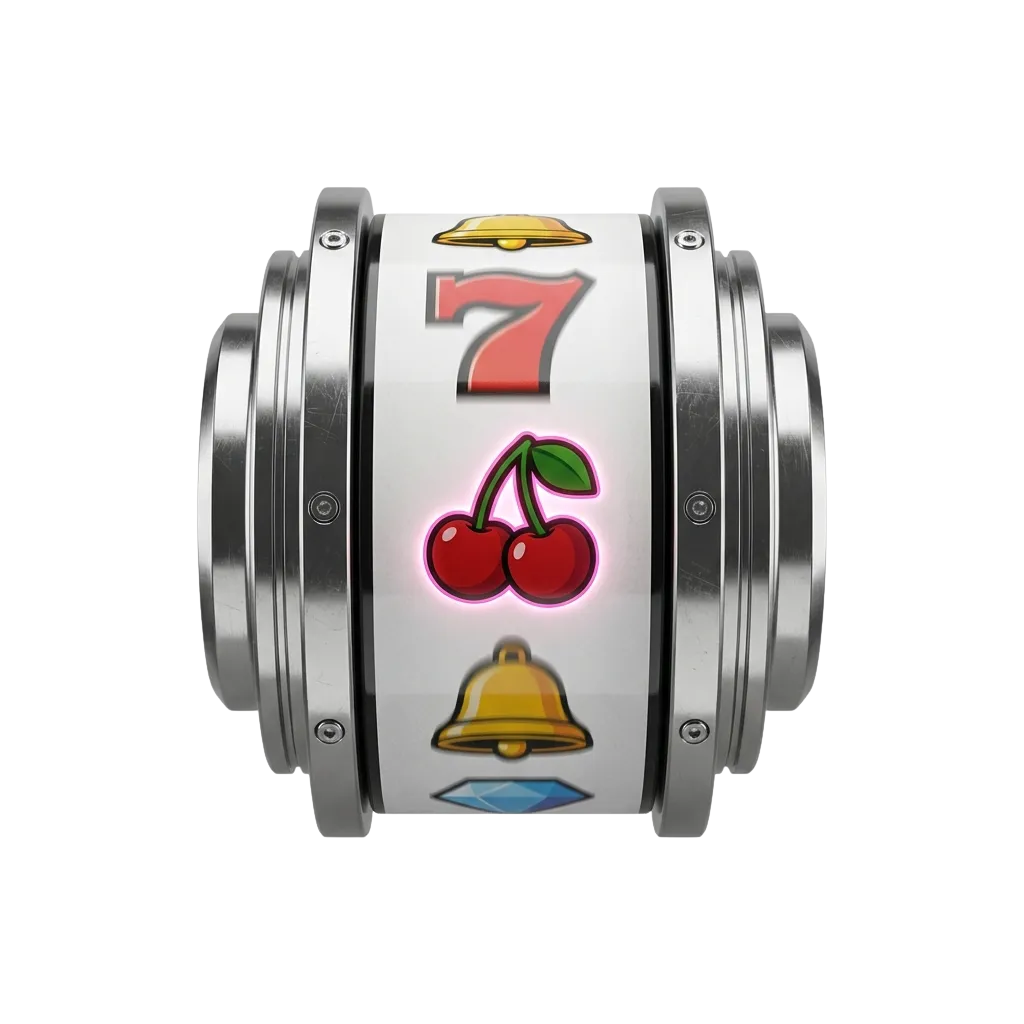 Colorful candy-themed slot machine display showing multiple reels with vibrant symbols and casino game interface