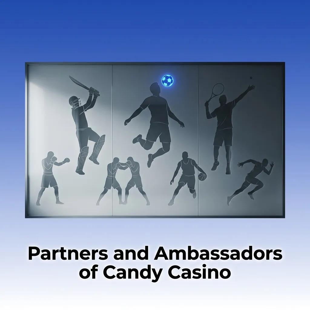 Candy Casino logo with software provider and payment processor icons representing behind-the-scenes partnerships