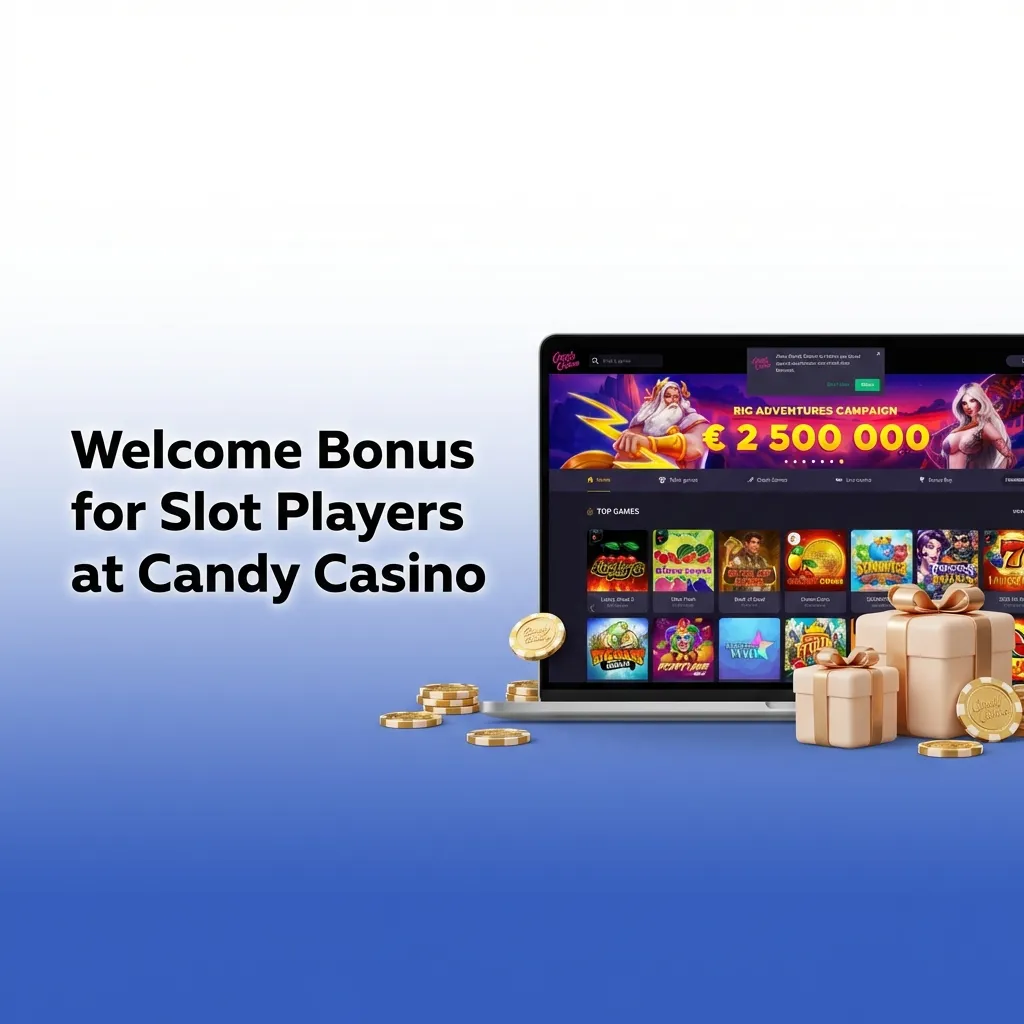 Candy Casino welcome bonus offering 100% match up to CA$500 plus 100 free spins for new slot players