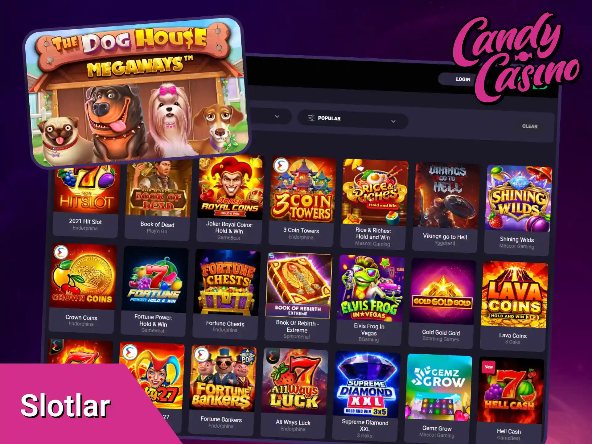 En popüler Candy Casino slotlar ile kazanmak için makaraları döndür.