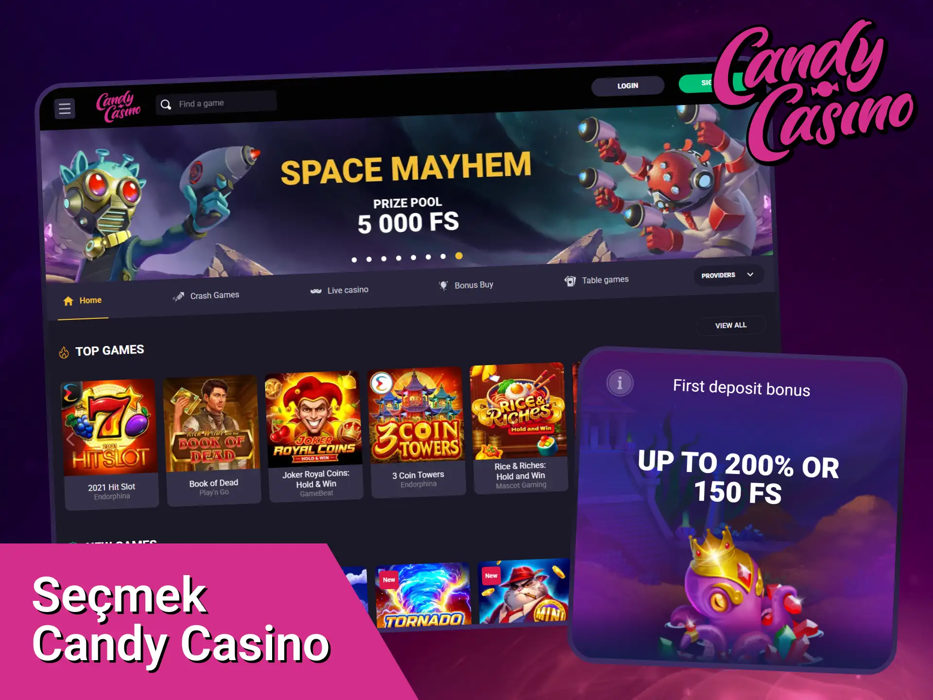 Türkiye'deki oyuncuların neden Candy Casino tercih ettiğini gör ve üye ol.