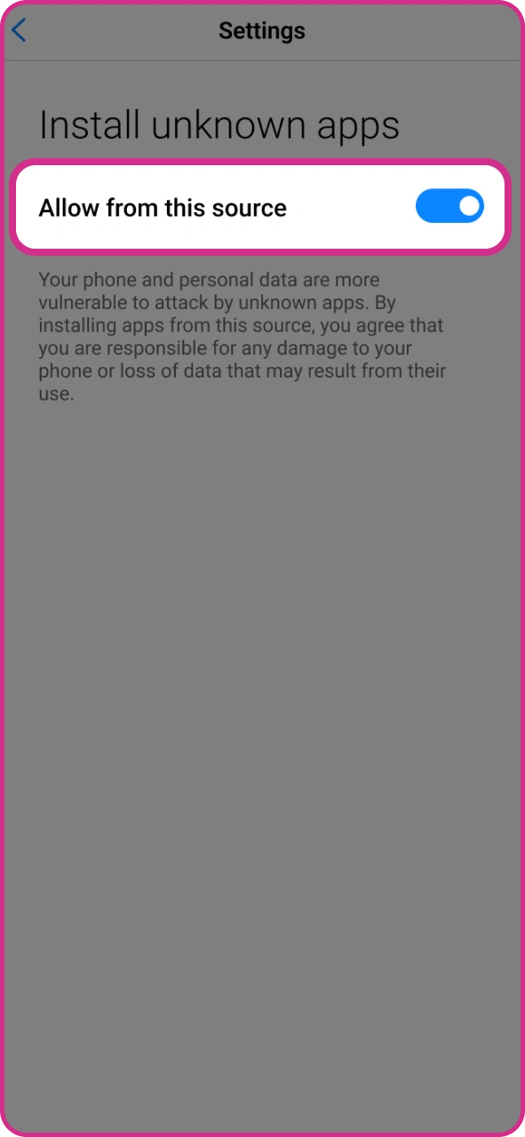 Enable installation to get Candy Casino android app.