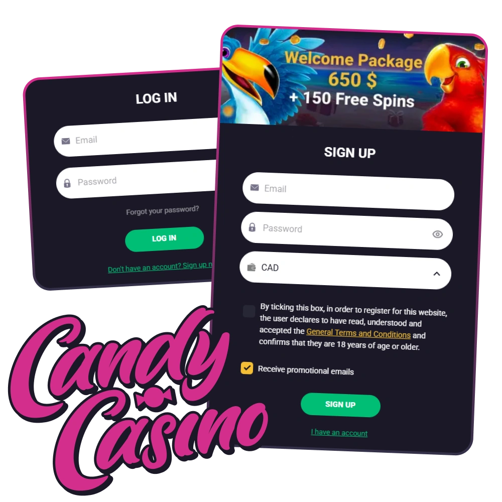 Register at Candy Casino right now to start your gambling journey.