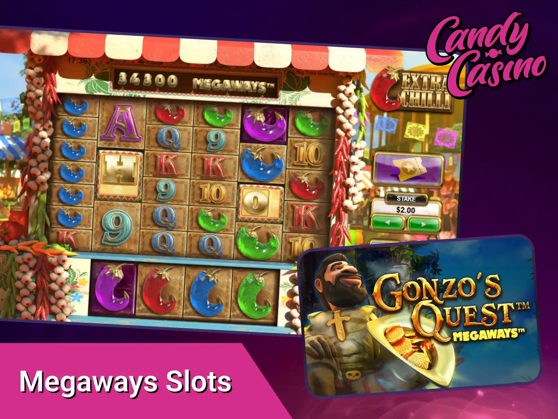 Try dynamic megaways slots at Candy Casino to increase your winning ways.
