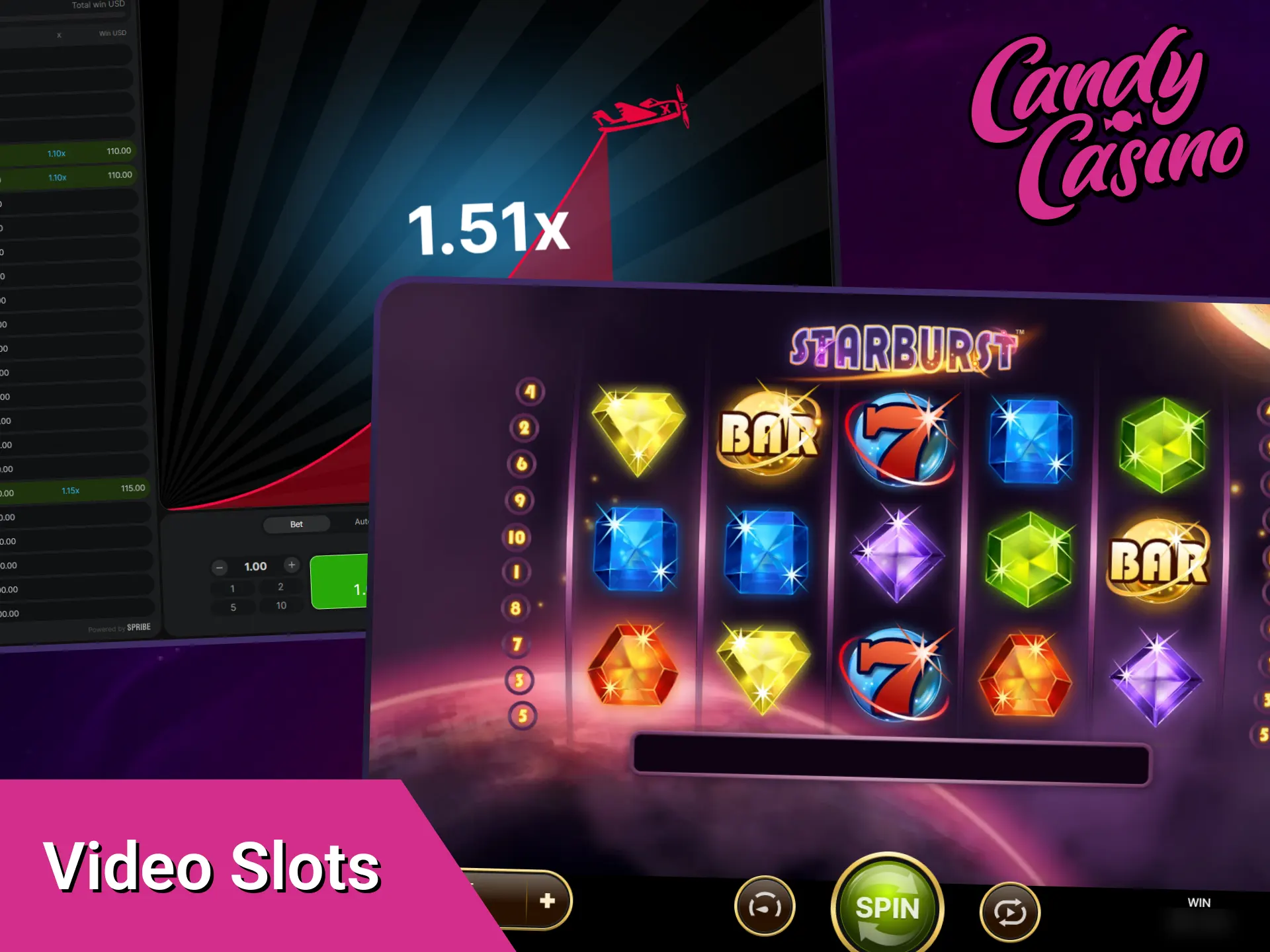 Enjoy modern video slots at Candy Casino with advanced bonus features.